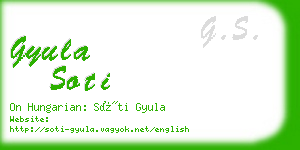 gyula soti business card